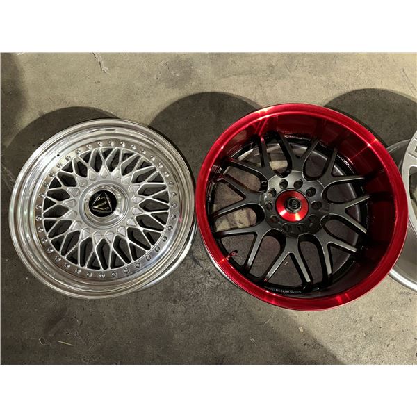 Misc Lot of x2 Single Wheels - Assorted Brands / Sizes / Bolt Patterns / Styles
