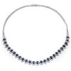 Image 1 : 12.85ct Blue Sapphire 18 K White Gold Necklaces