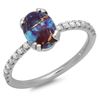 Image 1 : 1.2ct Copper Turquoise 14 K White  Gold Ring