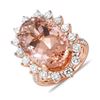 Image 1 : 15.6ct Morganite 14 K Rose Gold Ring