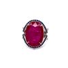 Image 1 : 8.45ct NATURAL Ruby 14K White Gold Ring