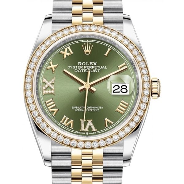 Rolex 36MM Datejust SS/YG With Diamond Bezel Model # 126283RBR