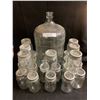 Image 1 : Antique Canning Jars w Glass Lids & 6 Gallon Glass Carboy
