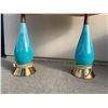 Image 3 : Mid Century Modern Blue Porcelain Vases