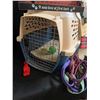 Image 3 : Dog Kennel, Bed, Leashes, Garden Sign, Christmas Stockings, Love at First Bark Dog Sign & 3 Dog Swea