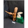 Image 7 : Wooden Sculpture, Sandstone Dolphin Carving, Corn Germination Art, Life Cycle of Dragonfly, Moth & F