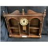 Image 1 : Curio Clock w Wood Shelves by New England Clock Company