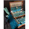 Image 3 : Normandy Rose Sterling Silver Cutlery & Serving Set in Beautiful Velvet Lined Box