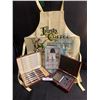 Image 1 : Irish Coffee Apron, Stainless Steel Bone Handle Knife Set, Cheese Serving Set & Flask, Pen Boxed Set