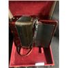 Image 1 : Hohner Verdi II Piano Burgundy Accordion w Leather & Wood Velvet Lined Case