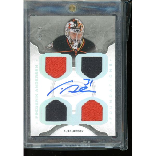 2014-15 The Cup Foundations Jerseys Autographs #CFFA Frederik Andersen 13/15