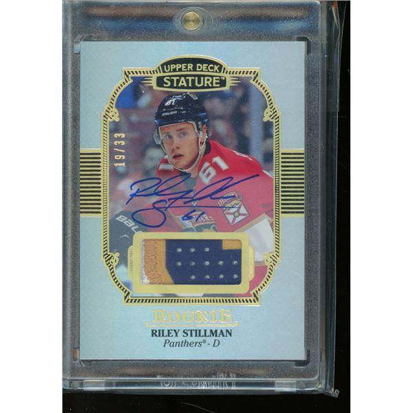 2019-20 Upper Deck Stature Patch Autographs Portrait #189 Riley Stillman 19/33