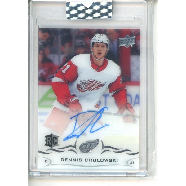 2018-19 Upper Deck Clear Cut #CCRDC Dennis Cholowski Auto RC