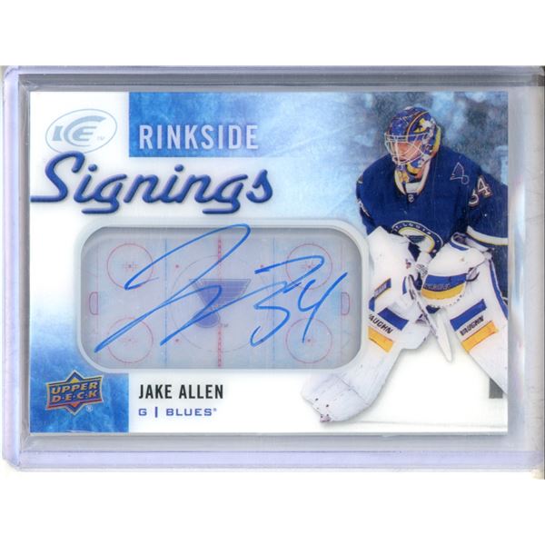 2015-16 Upper Deck Ice Rinkside Signings #RSJA Jake Allen