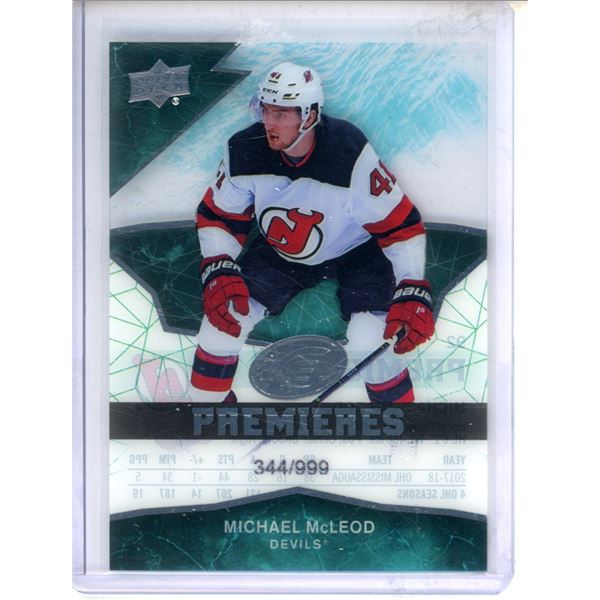 2018-19 Upper Deck Ice #92 Michael McLeod 344/999 RC