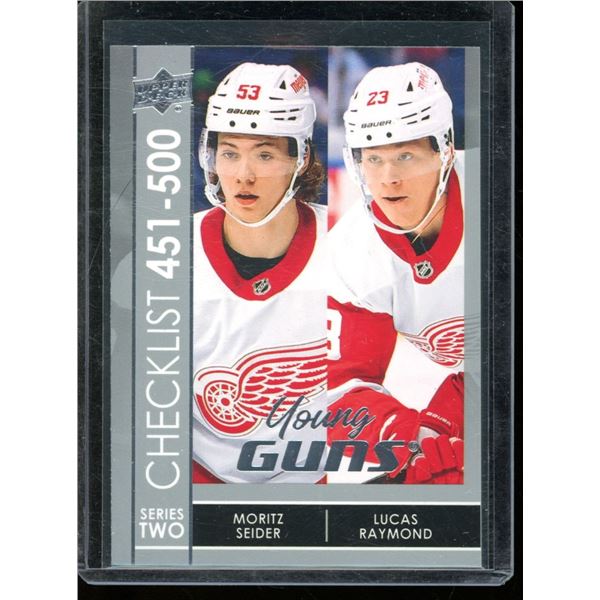 2021-22 Upper Deck #500 Moritz Seider/Lucas Raymond YG CL