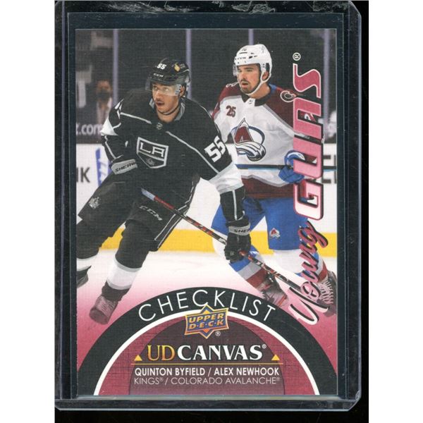 2021-22 Upper Deck Canvas #C120 Quinton Byfield/Alex Newhook YG CL