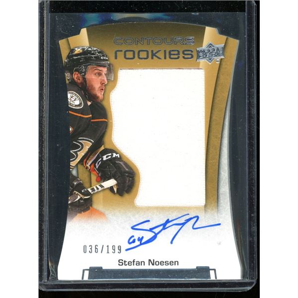 2015-16 Upper Deck Contours #141 Stefan Noesen JSY AU RC 36/199