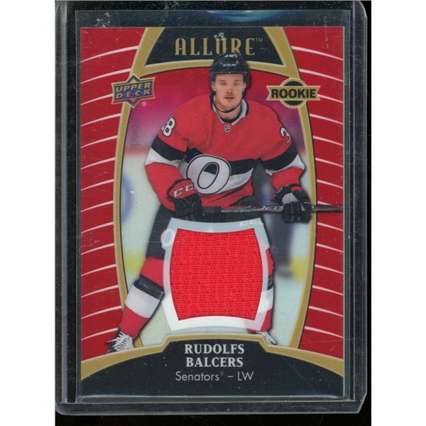 2019-20 Upper Deck Allure Jerseys Red Rainbow #82 Rudolfs Balcers