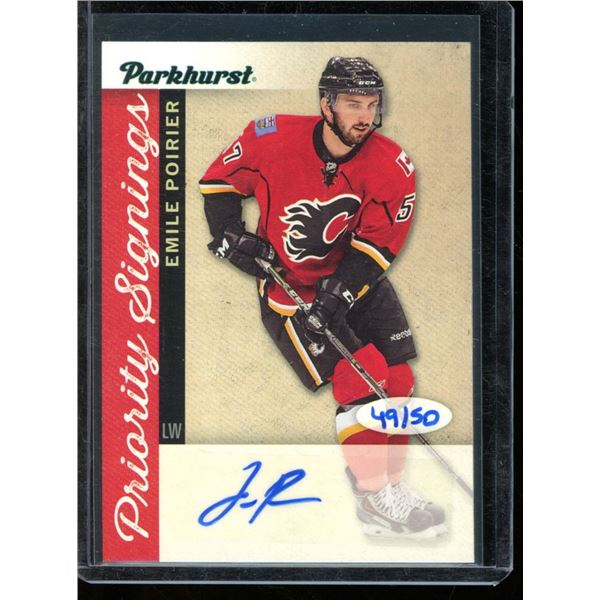 2016-17 Parkhurst Toronto Fall Expo Priority Signings #PSEP Emile Poirier 49/50
