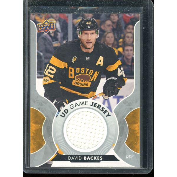 2017-18 Upper Deck Game Jerseys #GJBA David Backes