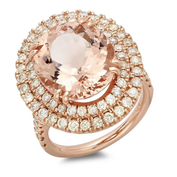 8.42ct Morganite 14 K Rose Gold Ring