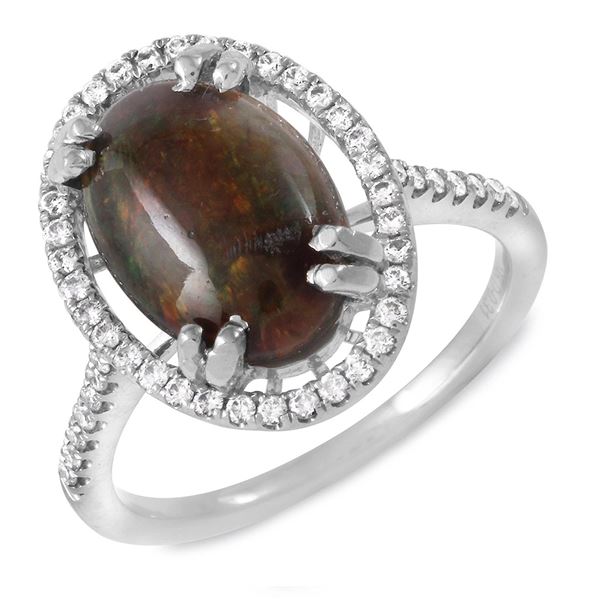 1.81ct Opal 14 K White  Gold Ring