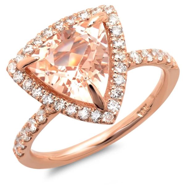 2.83ct Morganite 14 K Rose Gold Ring