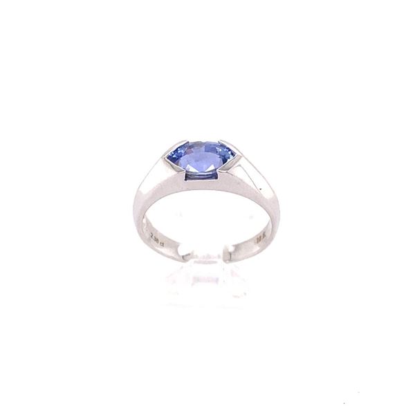 2.38ct Blue Sapphire 18K WG 6.64gm Ring