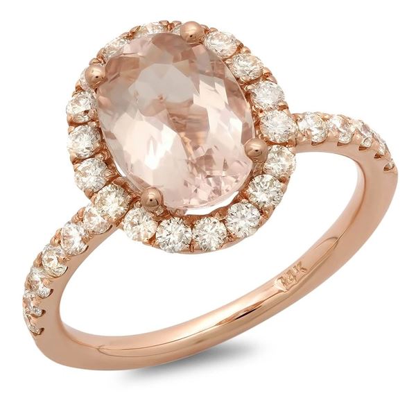 1.99ct Morganite 14 K Rose Gold Ring