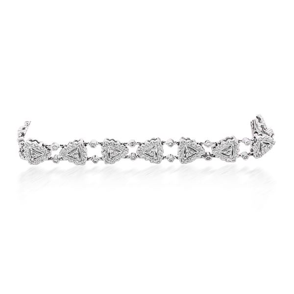 1.75ct Diamond 14K WHITE Gold 20.7gm Bracelet
