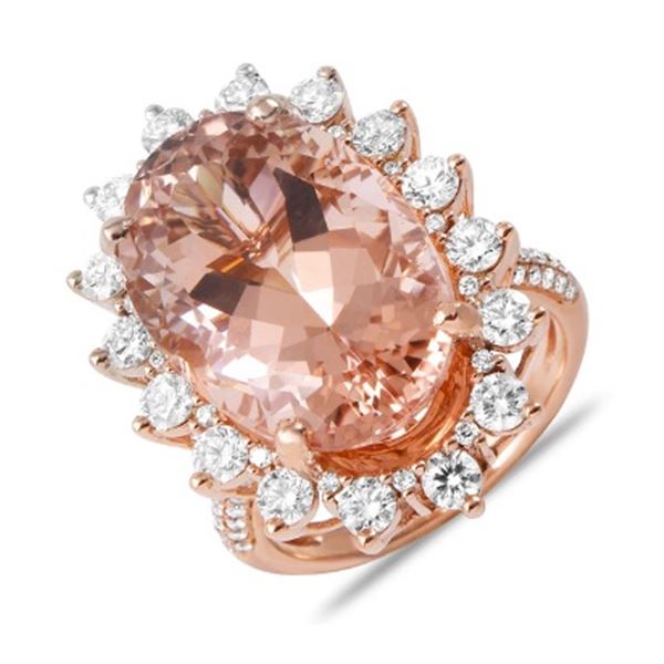 15.6ct Morganite 14 K Rose Gold Ring