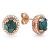 Image 1 : 2.03ct Copper Turquoise 14 K Rose Gold Earrings