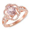 Image 1 : 1.22ct Morganite 14 K Rose Gold Ring