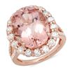 Image 1 : 10.23ct Morganite 14 K Rose Gold Ring
