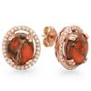 Image 1 : 6.12ct Copper Turquoise 14 K Rose Gold Earrings