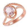 Image 1 : 1ct Morganite 14 K Rose Gold Ring