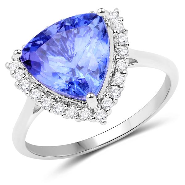 4.84ct Tanzanite 14K White Gold Ring