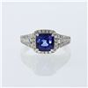 Image 1 : 2.51ct Natural Blue Sapphire 14K White Gold Ring