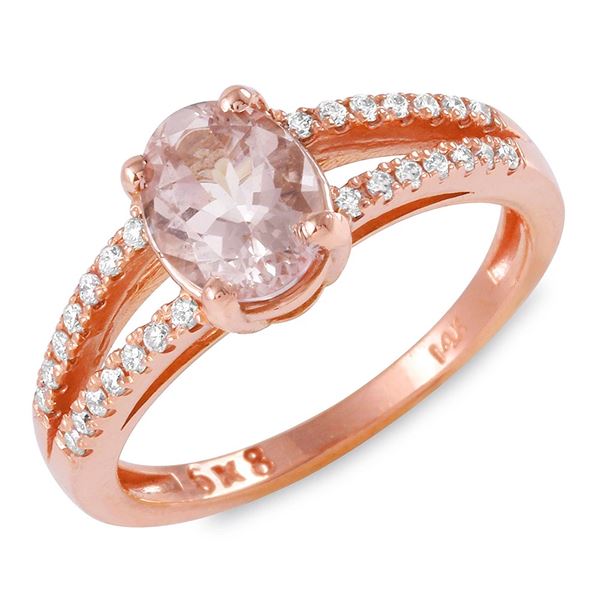1.11ct Morganite 14 K Rose Gold Ring