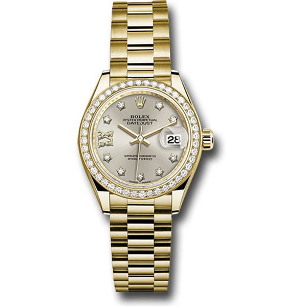 Rolex 28MM President YG with Diamond Bezel Model # 279138