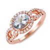 Image 1 : 0.91ct Aqua 14 K Rose Gold Ring
