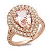Image 1 : 2.55ct Morganite 14 K Rose Gold Ring