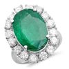 Image 1 : 8.58ct Emerald 14 K White Gold Ring