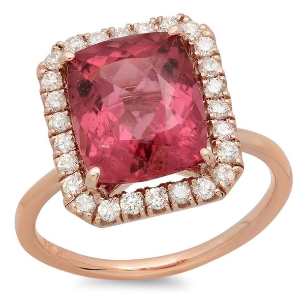 4.31ct Pink Tourmaline 14 K Rose Gold Ring