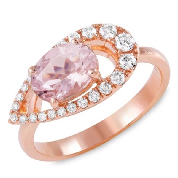 1.28ct Morganite 14 K Rose Gold Ring