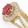 Image 2 : 1.87ct Pink Tourmaline 14 K Yellow Gold Ring