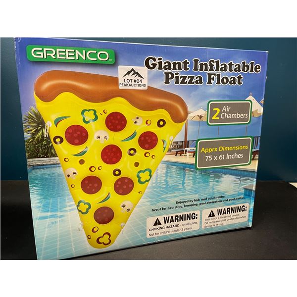 Lot of 1 Giant Inflatable Pizza Pool Float - 75 x 61 inches!