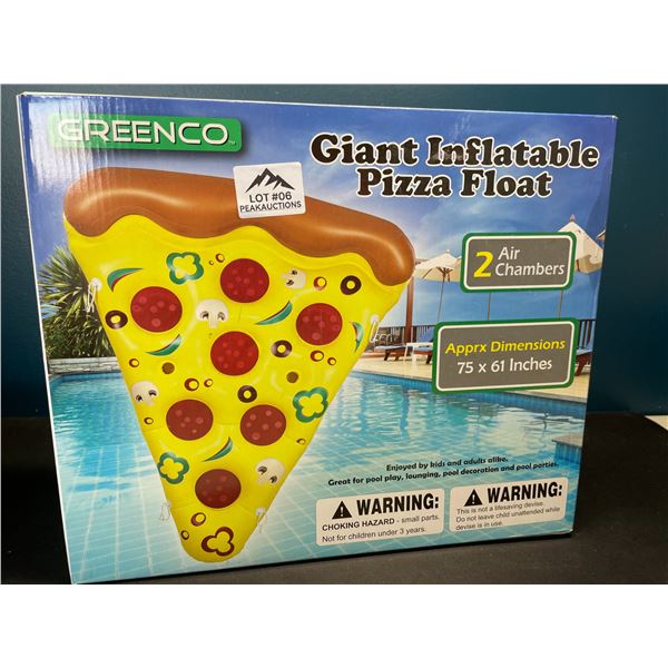 Lot of 1 Giant Inflatable Pizza Pool Float - 75 x 61 inches!