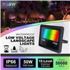 Image 3 : Lot of 1 BOYILITD 50W RGB LED Flood Light w/ Smart APP Control & Remote Control - Colour Changing